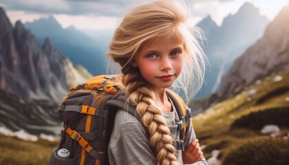 Naklejka premium Bergwanderung in den Alpen