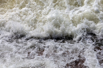 water flowing into the river