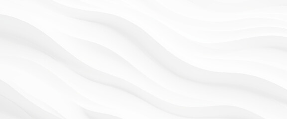 White wave background, abstract concept. Beautiful format poster with Smooth Grey Waves abstract background with grayish tonalities, plenty of copy space and elegant design.