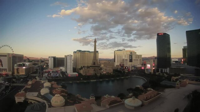 LV Las Vegas Cityscape Sunset Dusk Timelapse