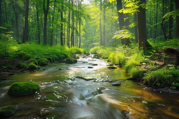 Fototapeta premium Beautiful shot of the amazing landscapes under the blue sky in summer