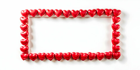Obraz premium 3D Border Frame with Interlocking Hearts for Human Rights Day: Symbolizing Love, Justice & Equality with Ample Space for Compassionate Messages