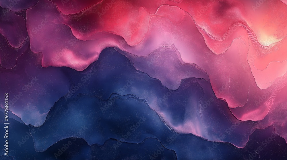 Canvas Prints Abstract digital art with pink and blue hues.