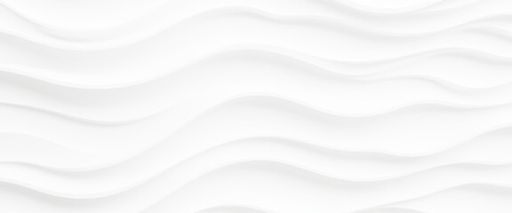 white wave curve lines banner background design. White wave modern abstract background. Luxury horizontal white background for business banner, poster, backdrop, voucher, invite. Vector illustration