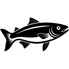Fototapeta premium Salmon fish illustration in vector, cartoon, clipart, and line art, perfect for print and design.