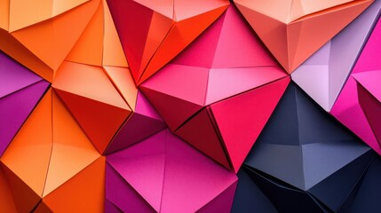 Obraz premium Tensor represented through origami-style shapes