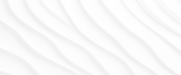 white wave curve lines banner background design. White wave modern abstract background. Luxury horizontal white background for business banner, poster, backdrop, voucher, invite. Vector illustration