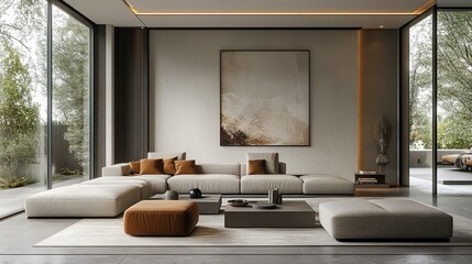 Very nice and expensive living room design with elegant accents picture