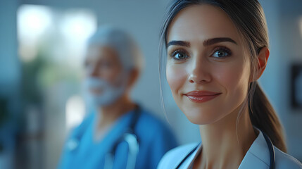 3D Candid Healthcare Provider Moment: Compassionate Expression Close-Up with Patient Focus - Highlighting Human Connection in Care