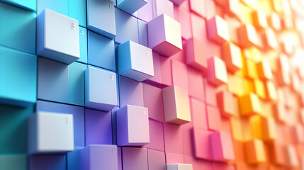 Fototapeta premium 3D Soft Gradient Rhombi Calendar Design � Create a Colorful and Depth-Enhancing Monthly Planner Icon with Vibrant Visual Interest