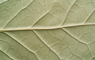 Obraz premium Close-up of a leaf's intricate network of veins, showcasing the beauty of nature's design.
