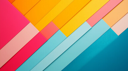 Obraz premium Geometric paper texture colorful lines