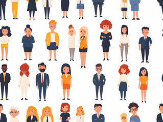 Engaging Flat Cartoon Calendar Characters for 2025: Fun Seamless Background Design Featuring Lively Month Representations in Vector Illustration
