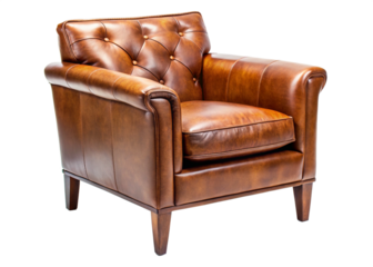 Brown Leather Armchair – Modern Design for Stylish Interiors