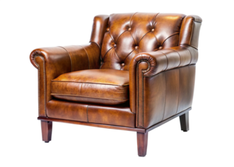 Brown Leather Armchair – Modern Design for Stylish Interiors