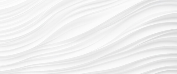 white wave curve lines banner background design. White wave modern abstract background. Luxury horizontal white background for business banner, poster, backdrop, voucher, invite. Vector illustration