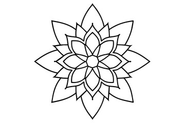 Modern Mandala line art vector art illustration