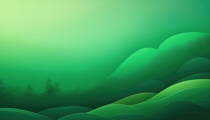 Green hills in the mist