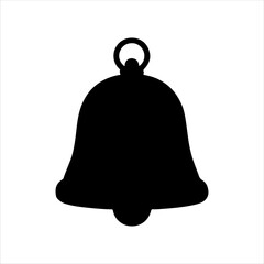 Black bell silhouette vector illustration design on white background.