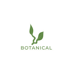 ILLUSTRATION ECO LEAF GREEN COLOR SIMPLE BOTANICAL LOGO ICON TEMPLATE DESIGN VECTOR