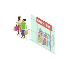 3D Isometric Flat  Set of Airport Scenes. Item 2