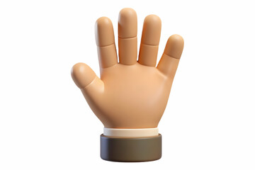 Obraz premium Flat Beige Background Featuring Open Hand Icon Symbolizing Support & Human Rights - Perfect for Human Rights Day Visuals with Ample Copy Space