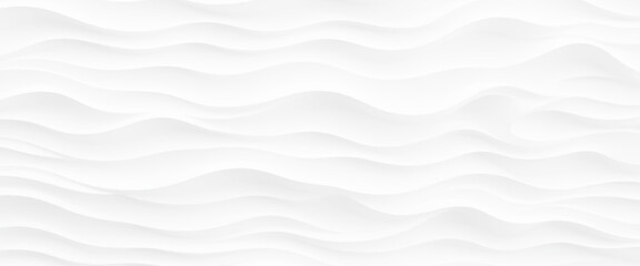 white wave curve lines banner background design. White wave modern abstract background. Luxury horizontal white background for business banner, poster, backdrop, voucher, invite. Vector illustration