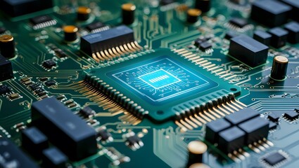 A circuit board pattern representing technological innovation, perfect for business