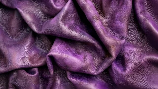 Exploring the rich texture and color of purple genuine leather in detail