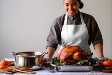 Festive meal preparation  png mockup, transparent design