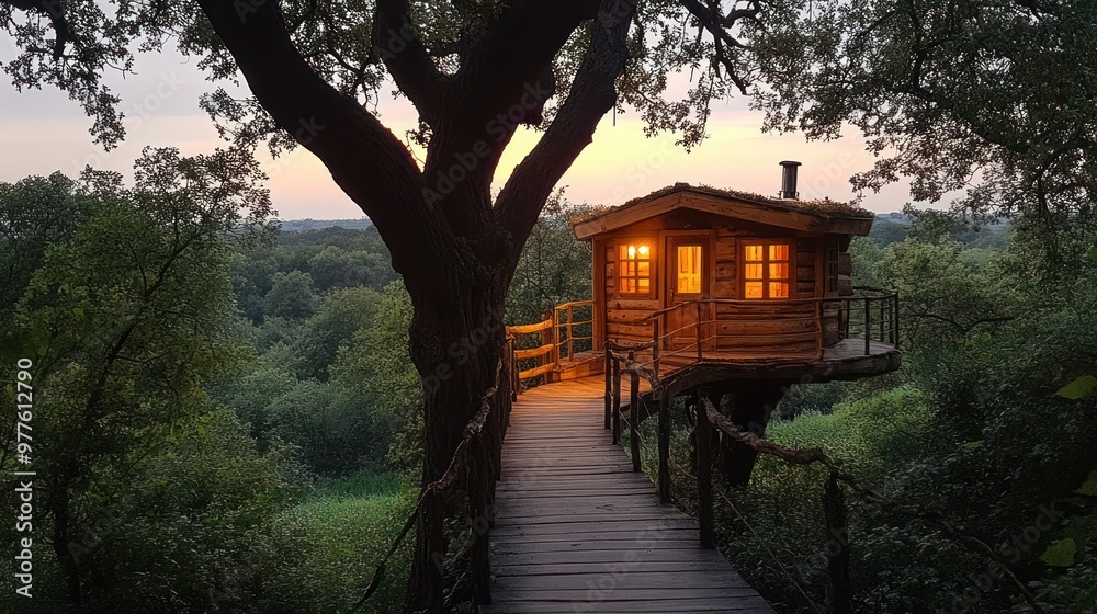 Canvas Prints treehouse in the woods