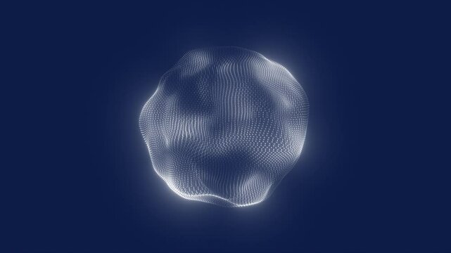 Abstract white orb of glowing particles