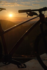 silhouette of a bike