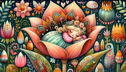 "Sueños Florales de Príncipes y Hadas"