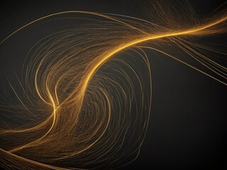 Zarte goldene Linien vor einem schwarzen Hintergrund