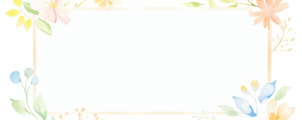Obraz premium A beautiful floral frame design with pastel colors, ideal for invitations, greetings, or adding a decorative touch to any project.