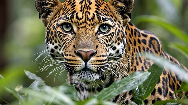 a leopard in the jungle footage