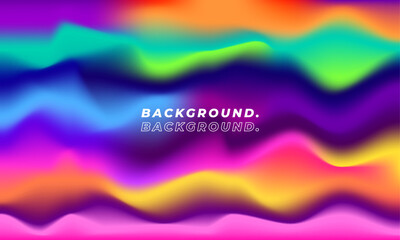 Abstract and colorful liquid gradient mesh background. Trendy blurred color gradation backdrop. Vibrant fluid graphic element. For advertisement, branding, presentation, or social media template.