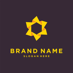 Obraz premium abstract flower shape logo