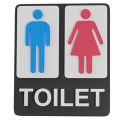 3d render  toilet sign  illustration