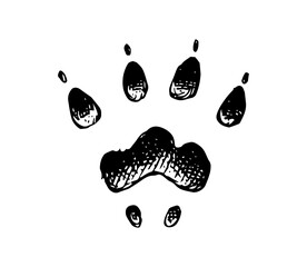Mouse - paw print vector illustration