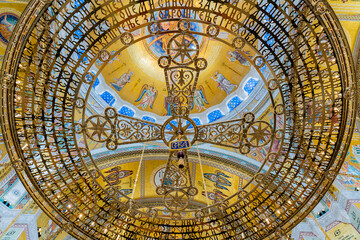 Interior of Church of Saint Sava in Belgrade, Serbia