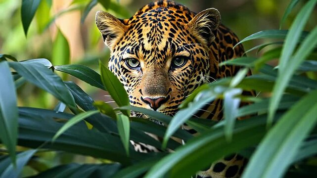 a leopard in the jungle footage