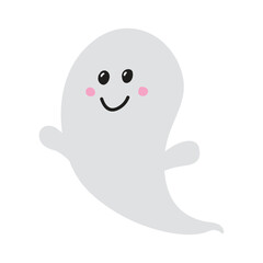 Hand drawn ghost icons isolated on white background. Vector illustration