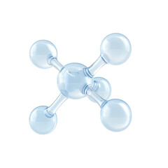 A blue molecule with a cross shape