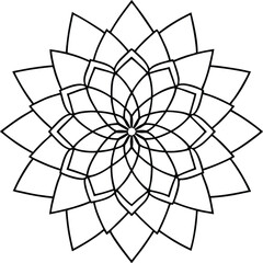 Obraz premium geometric mandala vector white background 
