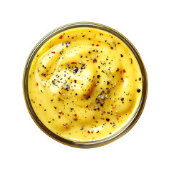 egg on plate on transparent background, clipping path, png, 