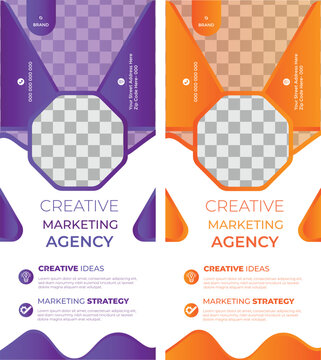Abstract business rollup banner design template.