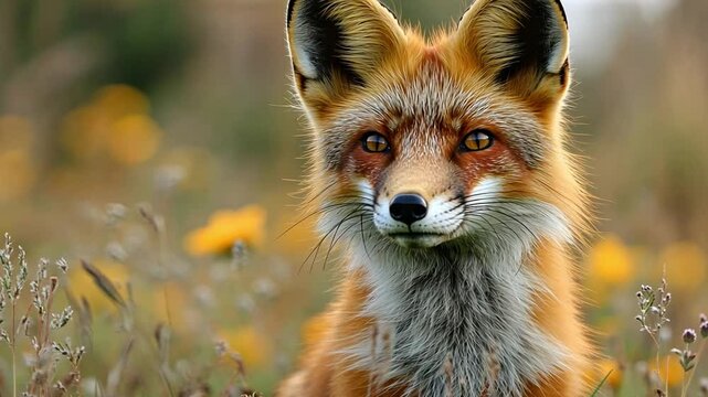 a fox in the forest footage