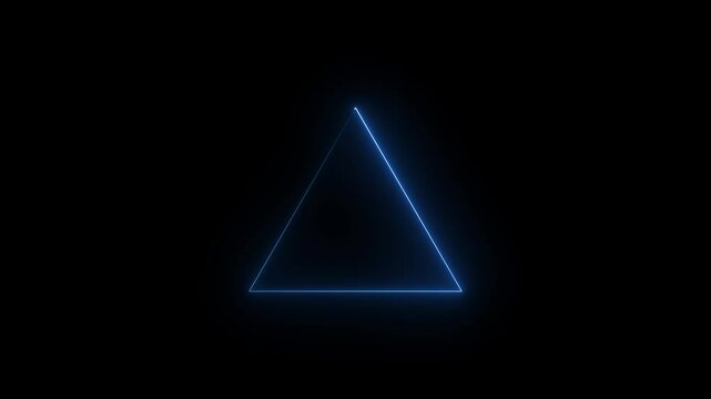 glowing neon Trigonometric icon animation